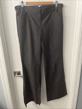 Express Women's Gray Pinstripe Trousers